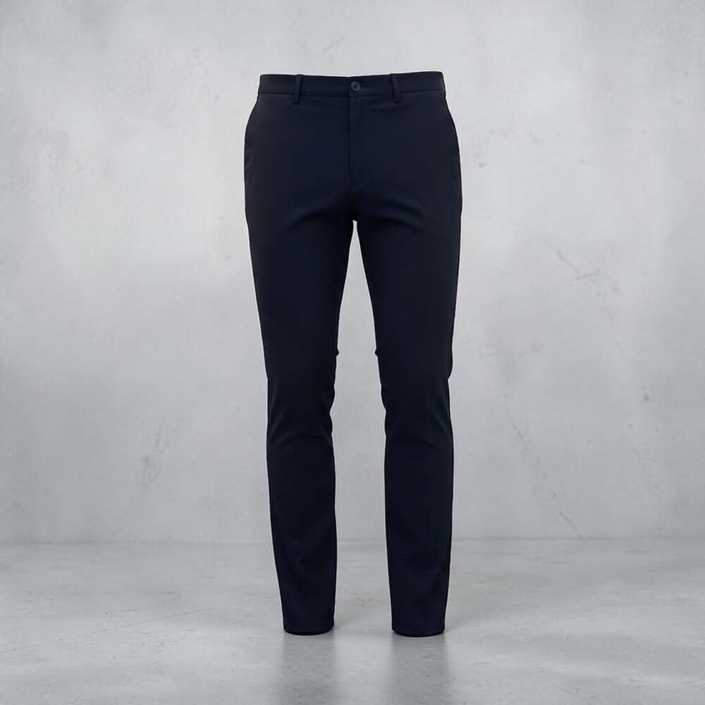 Lafayette 148 New York Mercer Pants Womens Size 2 Navy Slim Straight Stretch